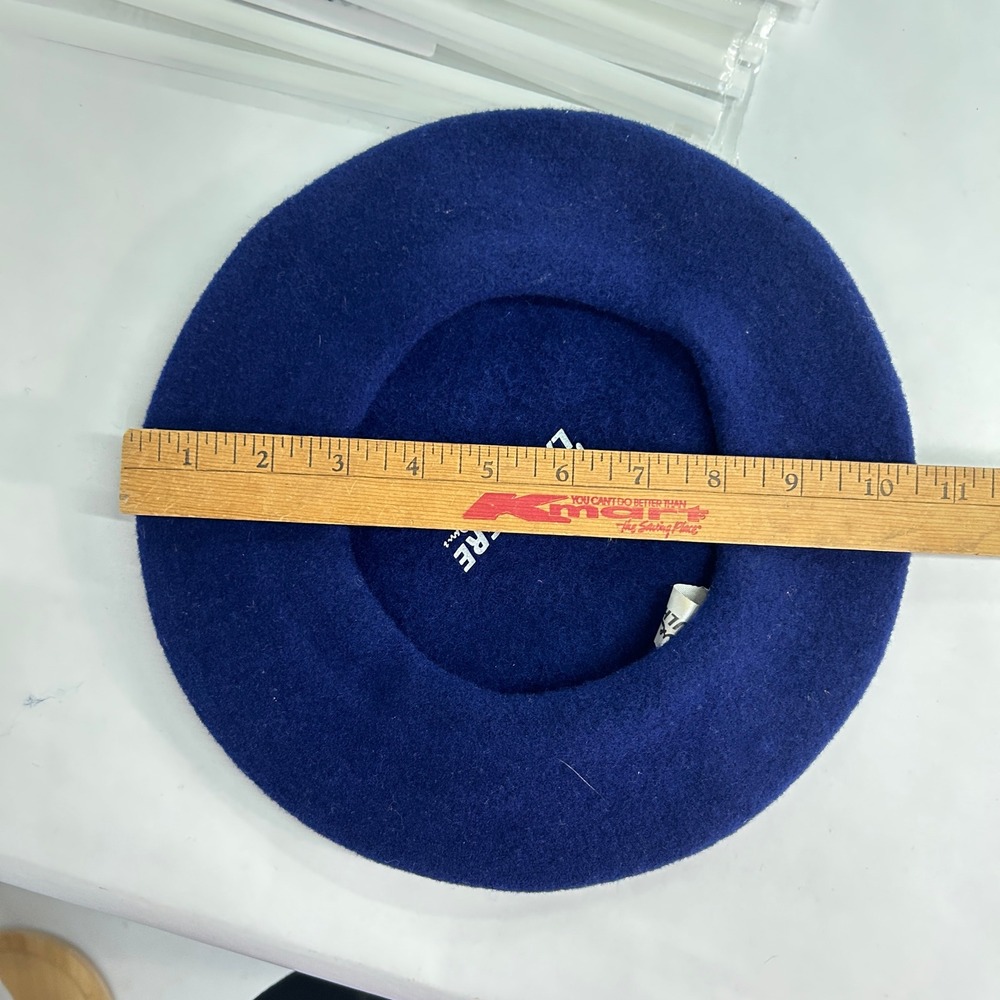 Pierre Laulhere Paris Blue Wool Beret Hat Made France OS Parisian French Girl - Picture 7 of 8